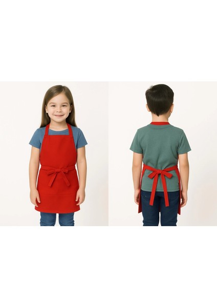 Kırmızı Askılı Çocuk Önlük 2 No modelleri