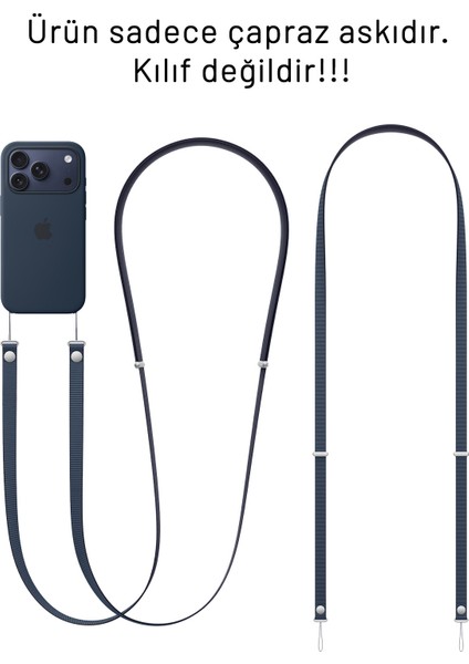 iPhone 17 Serisiyle Uyumlu Çapraz Telefon Askısı (Sadece Açıklamada Belirtilen Model Kılıflarla Uyumludur)