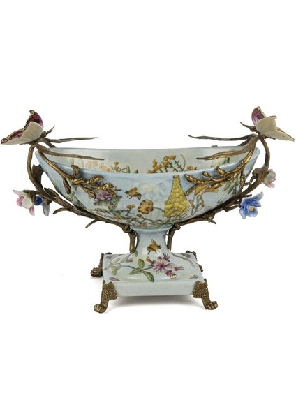 Kuşlu Dek Tabak 40X27CM