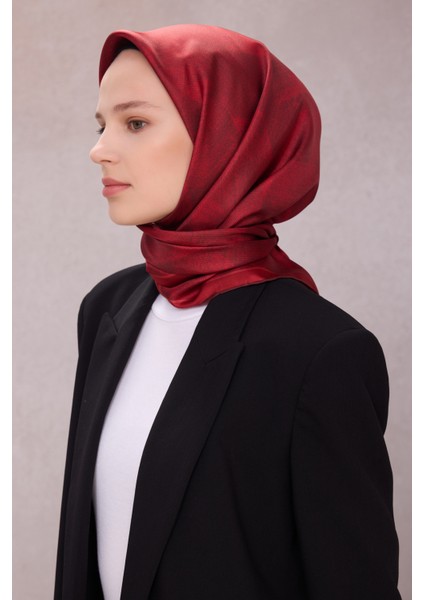 Logo Desen Ipek Twill Eşarp 4201D01 37