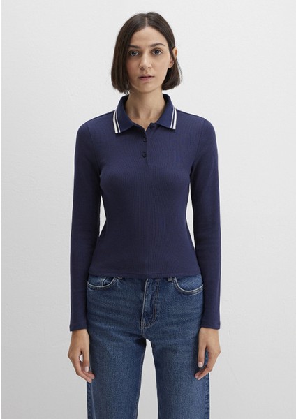 Çizgi Detaylı Lacivert Polo Tişört 1613836-80729 fırsatları