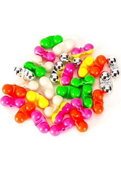 Çıngıraklı Balıkçılık Boncukları 10 Adet (Karışık Renk)