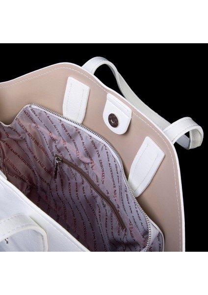 Kadın Büyük Boy Omuz Çantası Çapraz Askılı Beyaz Victoria indirimleri