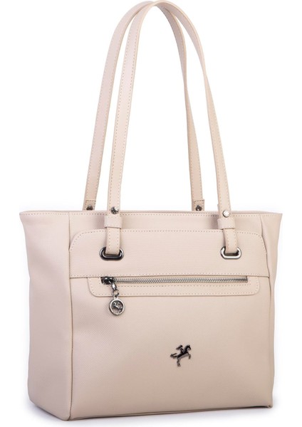 Kadın Büyük Boy Omuz Çantası Kum Lacste