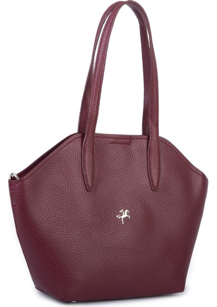 Kadın Büyük Boy Omuz Çantası Çapraz Askılı Bordo Lopez