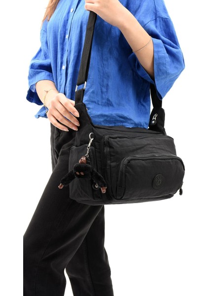 Çapraz Askılı Ultra Hafif Çok Cepli Omuz Çantası Klinkıl Kumaş