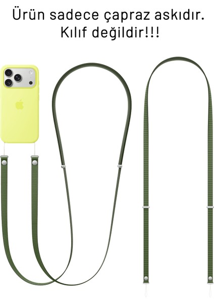 iPhone 17 Serisiyle Uyumlu Çapraz Telefon Askısı (Sadece Açıklamada Belirtilen Model Kılıflarla Uyumludur)