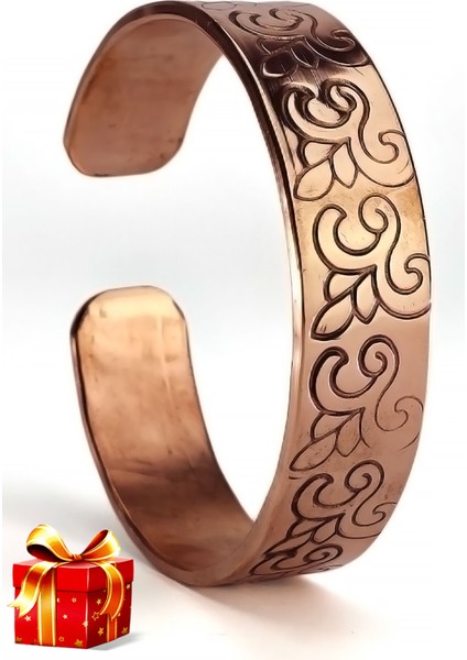El Yapımı Ayarlanabilir Saf Bakır Bileklik Seti, Bakır Bilezik BB-326