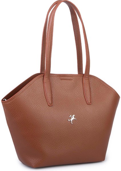 Kadın Büyük Boy Omuz Çantası Çapraz Askılı Taba Lopez