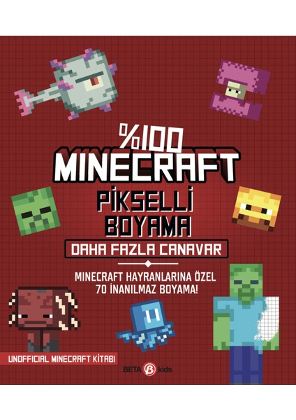 %100 Minecraft Pikselli Boyama - Daha Fazla Canavar fiyatları