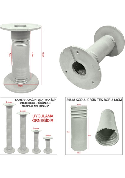 Güvenlik Kamera Uzatma Ayağı 15CM 24618 Ile Uzatılabilir