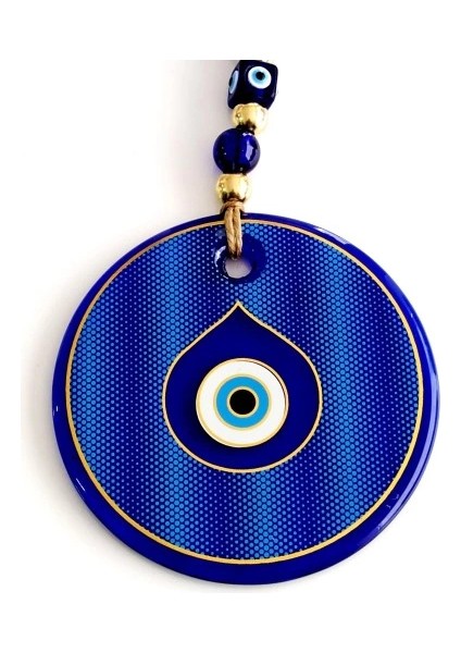 Gold Yaldızlı Damla Göz Şekilli Cam Nazar Boncuğu Duvar Süsü fiyatları