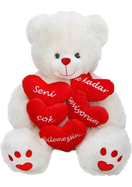 01015 Aşk Mesajlı Peluş Ayı 45CM Kız Erkek Çocuk Oyuncak Eğitici Oyuncaklar fiyatları
