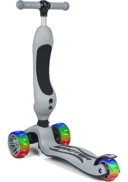 Smart Oturaklı 3 Tekerlekli Işıklı Scooter Bebe Gri Kız Erkek Çocuk Oyuncak Eğitici Oyuncaklar modelleri