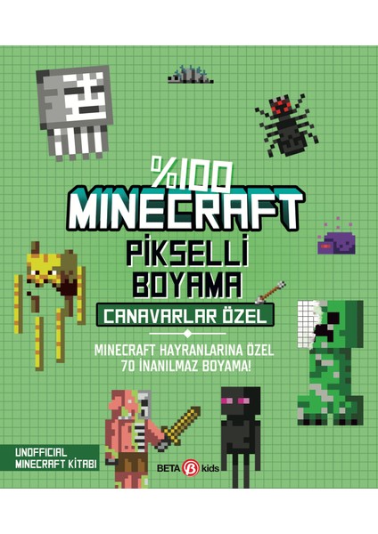 %100 Minecraft Pikselli Boyama Canavarlar Özel fiyatları