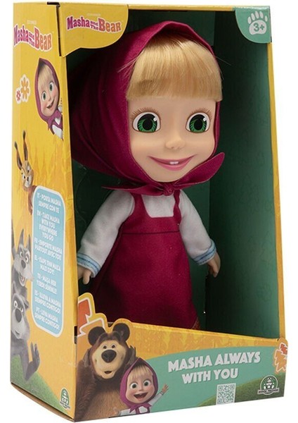MHA41000 Maşa ve Koca Ayı - 23CM Masha Doğum Günü Bebeği Kız Erkek Çocuk Oyuncak Eğitici Oyuncaklar