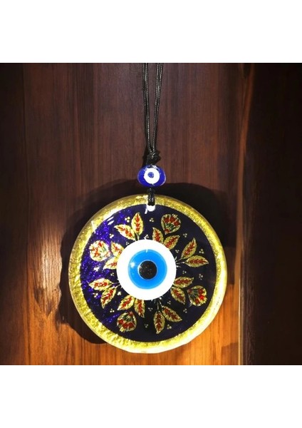 Kırmızı Laleli Gold Renk Cam Süs Altın Varaklı Duvar Dekoru fiyatları