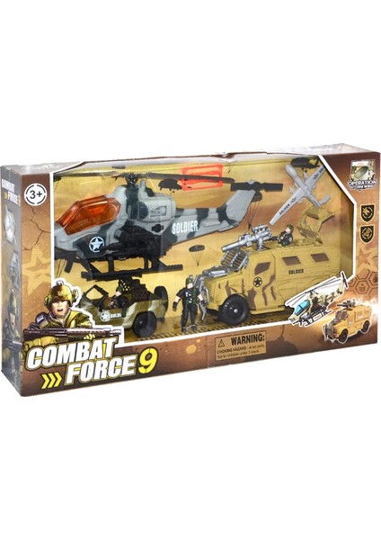 Combat Force Zırhlı Araç ve Helikopterli Büyük Askeri Set Kız Erkek Çocuk Oyuncak Eğitici Oyuncaklar