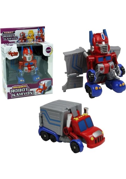 Kutulu Dönüşebilen Mini Robot Kamyon Kız Erkek Çocuk Oyuncak Eğitici Oyuncaklar
