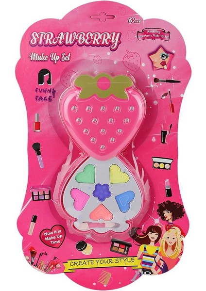 BSR146 Çilek Tekli Makyaj Seti -Limon Oyuncak Kız Erkek Çocuk Oyuncak Eğitici Oyuncaklar
