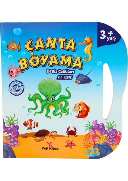 Çanta Kitap Boyama Kitabı Deniz Canlıları Kız Erkek Çocuk Oyuncak Eğitici Oyuncaklar