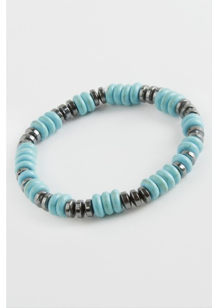 Techmrt Hematit Turkuaz Doğaltaş Bileklik-Turkuaz