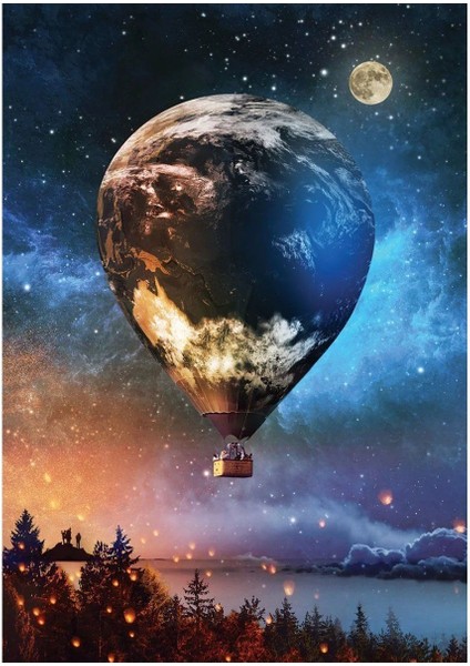 5013 Ay'a Yolculuk 1000 Parça Neon Puzzle Kız Erkek Çocuk Oyuncak Eğitici Oyuncaklar fiyatları