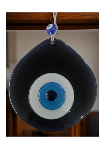 Mavi Nazar Boncuklu Siyah Renk Nazar Boncuklu Damla Desen El Yapımı Duvar Süsü indirimleri