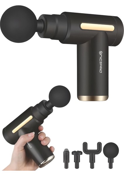 Nmj6 4 Masaj Başlıklı 6 Seviyeli 3800RPM Type-C Taşınabilir Profesyonel Mini Masaj Tabancası fiyatları