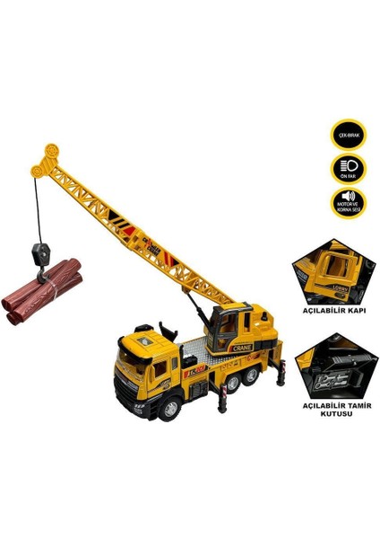 XX992-02AB Çek Bırak Işıklı ve Sesli Kule Vinç 1:28 Kız Erkek Çocuk Oyuncak Eğitici Oyuncaklar modelleri