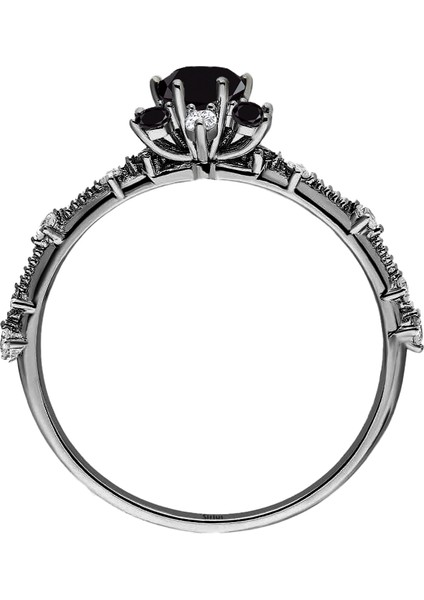Siyah Pırlanta Black Dahlia Yüzük 0402R0069 modelleri