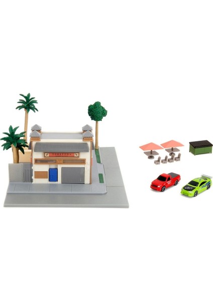 Hızlı & Öfkeli Toretto´s Café Nano Sahne Diaroma Modellemesi Kız Erkek Çocuk Oyuncak Eğitici Oyuncak fiyatları