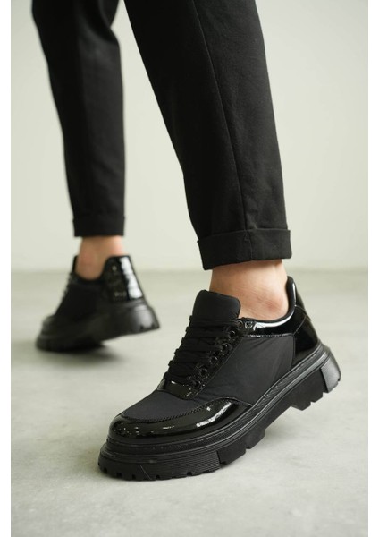 Kb-B2 Kuback Kömür Rugan Paraşüt Günlük Erkek Ayakkabı