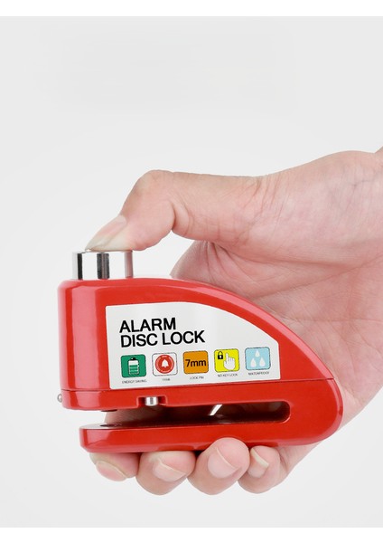 Alarmlı Hatırlatma Kablolu Disk Kilidi Motosiklet Su Geçirmez Sesli Alarm Yüksek Ses Kilit 110 Db Kilit modelleri