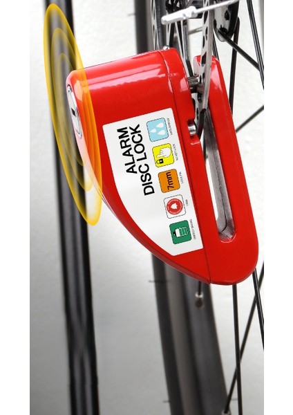 Alarmlı Hatırlatma Kablolu Disk Kilidi Motosiklet Su Geçirmez Sesli Alarm Yüksek Ses Kilit 110 Db Kilit indirimleri