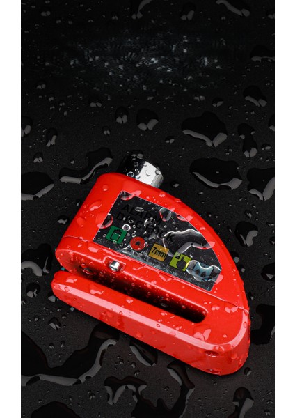 Alarmlı Hatırlatma Kablolu Disk Kilidi Motosiklet Su Geçirmez Sesli Alarm Yüksek Ses Kilit 110 Db Kilit