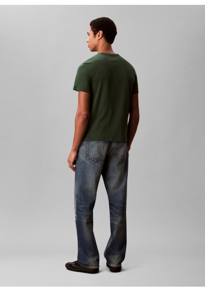 Bisiklet Yaka Yeşil Erkek T-Shirt LV04RD820GLLG_SS 30S Eu Calvın Kleı fırsatları