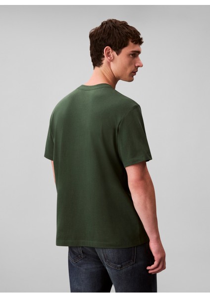 Bisiklet Yaka Yeşil Erkek T-Shirt LV04RD823GLLG_SS 20S Eu Ck Overlap indirimleri