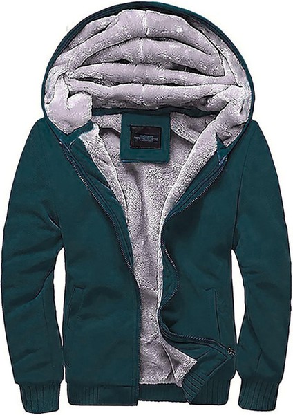 Içi Kürklü Petrol Mavisi Hırka 22377