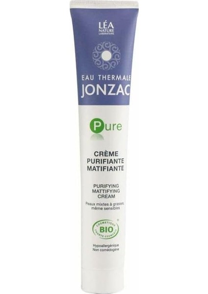 Jonzac Pure Yağlı Ciltler Için Matlaştırıcı Etkili Organik Nemlendirici Bakım Kremi 50 ml