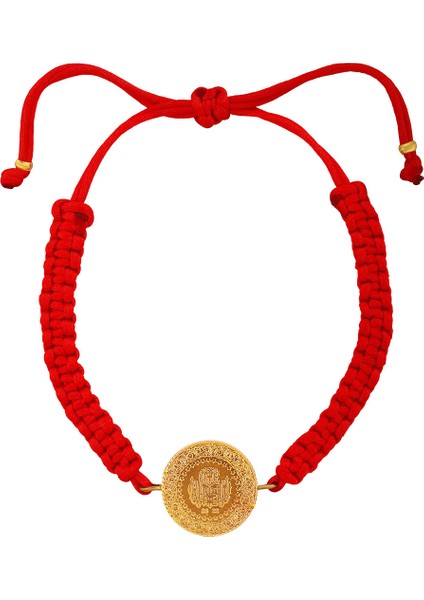 22 Ayar Yarım Altınlı Kırmızı Ipli Bileklik fiyatları