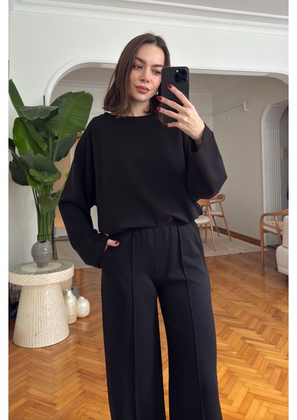 Yaka Detay Modal Takım- Siyah modelleri