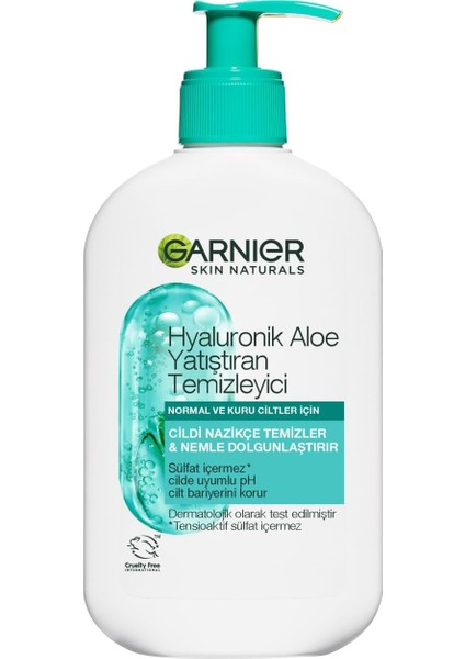 Garnier Hyaluronik Aloe Nemlendiren ve Yatıştıran Temizleyici 250 ml