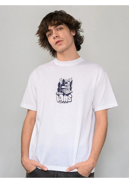 Traffic Cone Ss Erkek Tişört VN000PCYWHT1