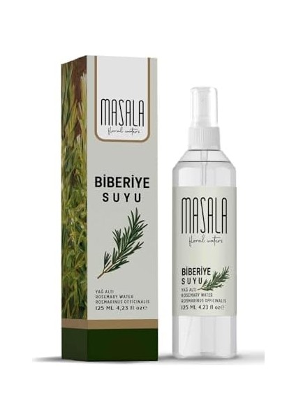 Masala Biberiye Suyu 125 ml x 3 Adet - Rosemary Floral Water -Biberiye Suyu Sebum ve Yağ Dengeleyici Hidrosol