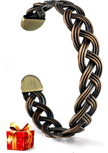 El Yapımı Ayarlanabilir Saf Bakır Bileklik Seti, Bakır Bilezik BB-329