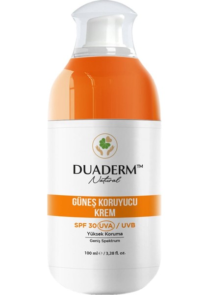 Duaderm Filtreli Yüz ve Vücut Güneş Kremi SPF30, Uva/uvb Korumalı, 100ML