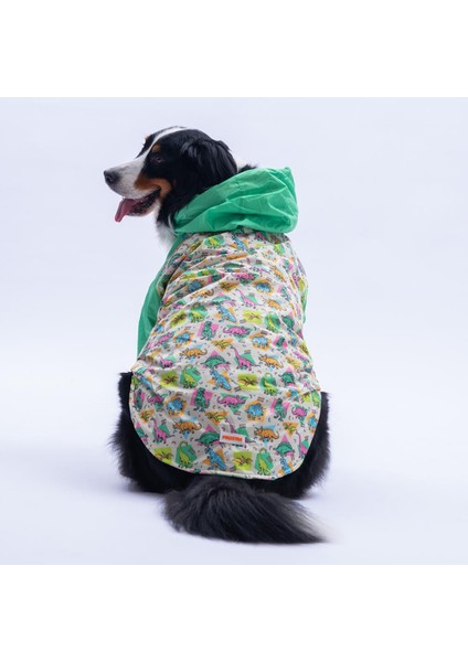 Denver Dino Yeşil Dinozor Desenli Büyük Irk Köpek Montu Köpek Yağmurluğu Köpek Kıyafeti Köpek Elbisesi fiyatları