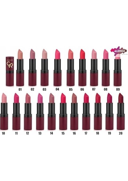 Golden Rose Velvet Matte Lipstick No:19 1 Paket fiyatları