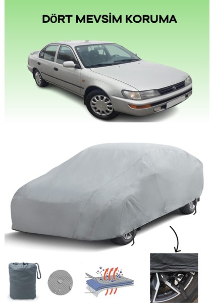 Gri Toyota Corolla Efsane Kasa Araba Brandası, Oto Örtüsü